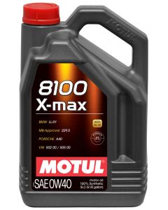 Motul 5L Synthetic Engine Oil 8100 0W40 X-MAX - Porsche A40 buy in USA