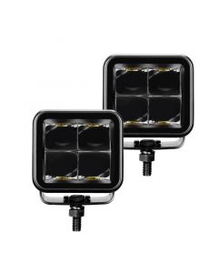 Go Rhino Xplor Blackout Series Cube LED Spot Light Kit (Surface/Threaded Stud Mnt) 2x2 - Blk (Pair) buy in USA