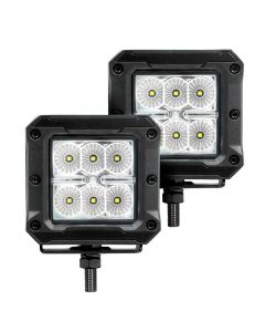 Go Rhino Xplor Bright Series Cube LED Flood Light Kit (Surface/Threaded Stud Mount) 3x3 - Blk (Pair) buy in USA