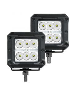 Go Rhino Xplor Bright Series Cube LED Spot Light Kit (Surface/Threaded Stud Mount) 3x3 - Blk (Pair) buy in USA