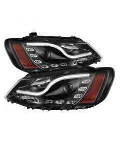 Spyder Volkswagen Jetta 11-14 Projector Headlights Halogen Light Tube DRL Blk PRO-YD-VJ11-LTDRL-BK buy in USA