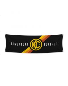 KC HiLiTES 17in. x 60in. Banner - Black w/Yellow buy in USA