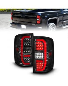 ANZO 14-18 GMC Sierra 1500 Full LED Taillights Black Housing Clear Lens (w/C Light Bars) buy in USA