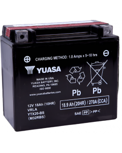 Yuasa YTX20-BS Maintenance Free AGM 12 Volt Battery (Bottle Supplied) buy in USA