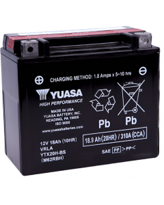 Yuasa YTX20H-BS High Performance AGM 12 Volt Battery (Bottle Supplied) buy in USA