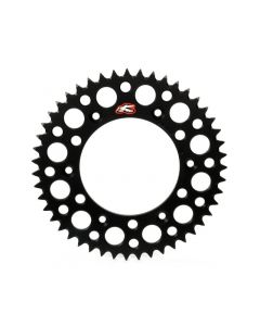 Renthal 92-05 Kawasaki KX 250 2-Stroke/ KLX650/R Rear Grooved Sprocket - Black 520-49P Teeth buy in USA