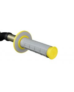 Renthal MX Dual Compound Grips Tapered 1/2 Waffle - Grey/ Yellow buy in USA