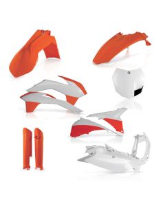 Acerbis 13-14 KTM SX/SX-F/XC/XC-F 125-450 Full Plastic Kit - Orange/White buy in USA