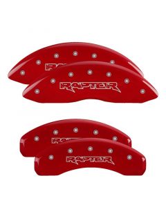 MGP 4 Caliper Covers Engraved Front & Rear Raptor Red finish silver ch buy in USA