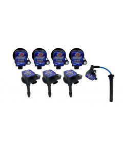 Granatelli 18-23 Ford 5.0L 4V Hi-Perf Coil-On-Plug Wire Conn Kit w/Coil Packs- Blue (65K Volt) buy in USA