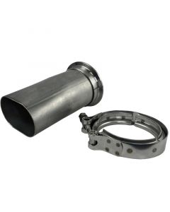 Granatelli 3in Round to 3in Oval Exhaust Pipe Adapter w/V-Band Connection buy in USA