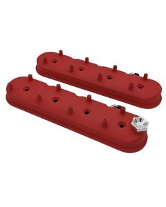 Granatelli 96-22 GM LS Tall Valve Cover w/Integral Angled Coil Mounts - Red Wrinkle (Pair) buy in USA