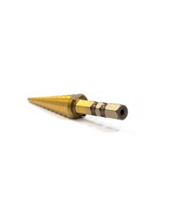 FLOW Designs Metric Step Drill Bit : HSS Titanium Coated 3mm – 13mm buy in USA