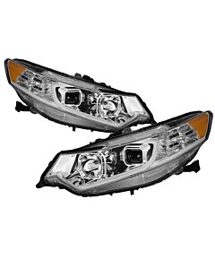 xTune 09-14 Acura TSX Projector Headlights - Light Bar DRL - Chrome (PRO-JH-ATSX09-LB-C) buy in USA