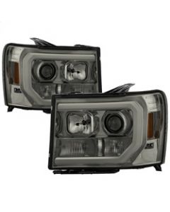 Spyder GMC Sierra 1500/2500/3500 07-13 V2 Projector Headlights - Smoke PRO-YD-GS07V2-LBDRL-SM buy in USA