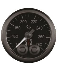 Autometer Stack Instruments 52mm 140-280 Deg F 1/8in NPTF Male Pro Control Oil Temp Gauge - Black buy in USA