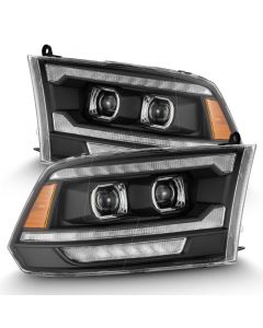 AlphaRex 09-18 Dodge Ram 2500 LUXX LED Proj Headlights Plank Style Blk w/Activ Light/Seq Signal/DRL buy in USA