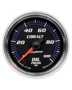 Autometer Cobalt 52mm 100 PSI Electric Oil Pressure Gauge buy in USA