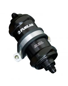 Fuelab 848 In-Line Fuel Filter Standard -6AN In/Out 6 Micron Fiberglass w/Check Valve - Black buy in USA