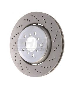 SHW 05-06 BMW M3 3.2L Right Front Cross-Drilled Lightweight Brake Rotor (34112282446) buy in USA