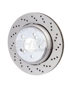 SHW 06-08 BMW Z4 3.2L Right Rear Cross-Drilled Lightweight Brake Rotor (34212282304) buy in USA