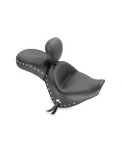 Mustang 06-21 Kawasaki Vulcan 900 Classic, Custom Touring 1PC Seat w/Driver Backrest Studs - Black buy in USA