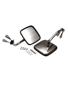 Kentrol 55-86 Jeep CJ Mirror Kit Pair - Polished Silver buy in USA