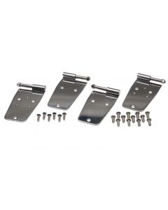 Kentrol 76-93 Jeep CJ/Wrangler YJ Door Hinge Set 4 Pieces - Polished Silver buy in USA