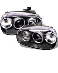 Spyder Volkswagen Golf IV 99-05 Projector Headlights LED Halo Black High H1 Low H1 PRO-YD-VG99-BK buy in USA