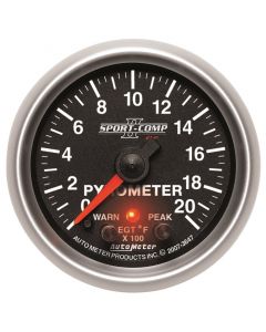 Autometer Elite 52.4mm 0-2000F Pyrometer Peak & Warn w/ Electronic Control Gauge buy in USA