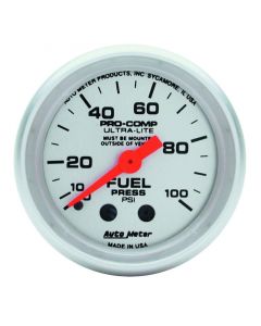 Autometer Ultra-Lite 52mm 0-100 PSI Mechanical Fuel Pressure Gauge buy in USA