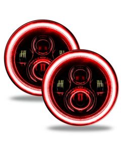 Oracle Jeep Wrangler JL/Gladiator JT 7in. High Powered LED Headlights (Pair) - Red buy in USA