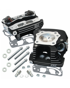 S&S Cycle 99-05 BT Super Stock 89cc Cylinder Head Kit - Black Wrinkle buy in USA