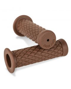 Burly Brand Rubber Diamondback Grips 7/8in - Brown buy in USA