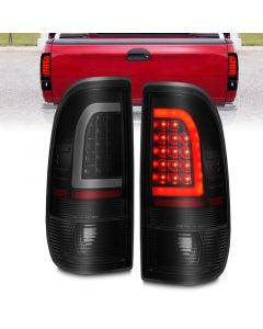 ANZO 1997-2003 Ford F-150 LED Tail Lights w/ Light Bar Black Housing Smoke Lens buy in USA