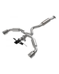 aFe 23-24 Toyota GR Corolla L3 1.6L (t) Gemini XV 3in to 2-1/2in Cat Back Exhaust w/ Polished Tips buy in USA