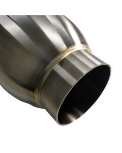 Stainless Bros 3.5in SS304 Inlet/Outlet 5in round body x 18in OAL Bullett Resonator buy in USA