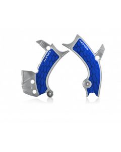 Acerbis 16-19 Yamaha YZ250F/YZ450F/YZ250FX/YZ450FX/WR250F/450F Frame Guards- X-Grip - Silver/Blue buy in USA