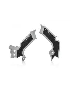 Acerbis 21+ Kawasaki KX250/ 19-23 KX450 Frame Guards- X-Grip - Silver/Black buy in USA