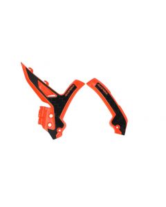 Acerbis 23+ KTM EXC-F/ SX/ SX-F/ XC/ XC-F/ XC-W/ XCF-W Frame Guards- X-Grip - 16 Orange/Black buy in USA