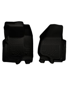 Husky Liners 11-12 Ford Super Duty Crew & Extended Cab WeatherBeater Front Row Black Floor Liners buy in USA