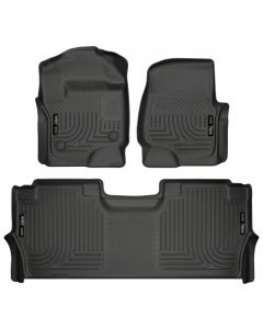 Husky Liners 17-19 F-250/F-350/F-450 Crew Cab Weatherbeater Black Front & 2nd Seat Floor Liners buy in USA