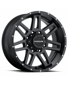 Raceline 931B Injector 16x8in / 8x165.1 BP / 0mm Offset / 125.2mm Bore - Satin Black Wheel buy in USA