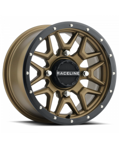 Raceline A94BZ Krank 14x7in / 4x137 BP / 38mm Offset / 110.18mm Bore - Bronze & Black Lip Wheel buy in USA