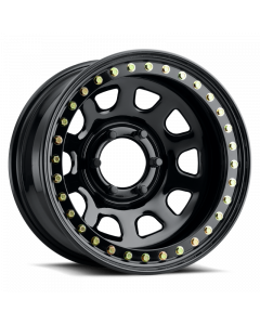 Raceline RT51 Daytona Rock 15x8in/6x139.7 BP/-19mm Offset/107.95mm Bore - Gloss Black Beadlock Wheel buy in USA