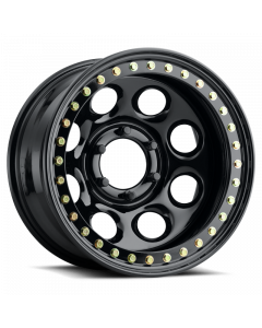 Raceline RT81 Rock 8 17x9.5in / 5x114.3 BP / -44mm Offset / 83.82mm Bore- Gloss Black Beadlock Wheel buy in USA