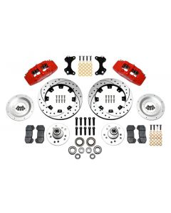 Wilwood Dynapro 6 Front Hub Kit 12.19in Drilled Red WWE ProSpindle buy in USA