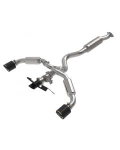 aFe 23-24 Toyota GR Corolla L3 1.6L (t) Gemini XV 3in to 2-1/2in CatBack Exhaust w/Carbon Fiber Tips buy in USA