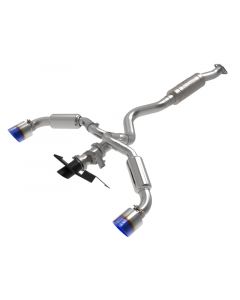 aFe 23-24 Toyota GR Corolla L3 1.6L (t) Gemini XV 3in to 2-1/2in Cat Back Exhaust w/ Blue Flame Tips buy in USA