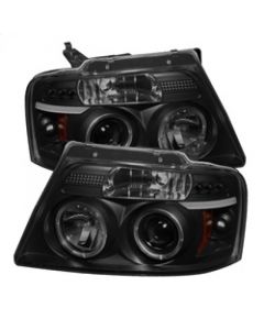 Spyder Ford F150 04-08 Projector Headlights Version 2 LED Halo LED Blk Smke PRO-YD-FF15004-HL-G2-BSM buy in USA